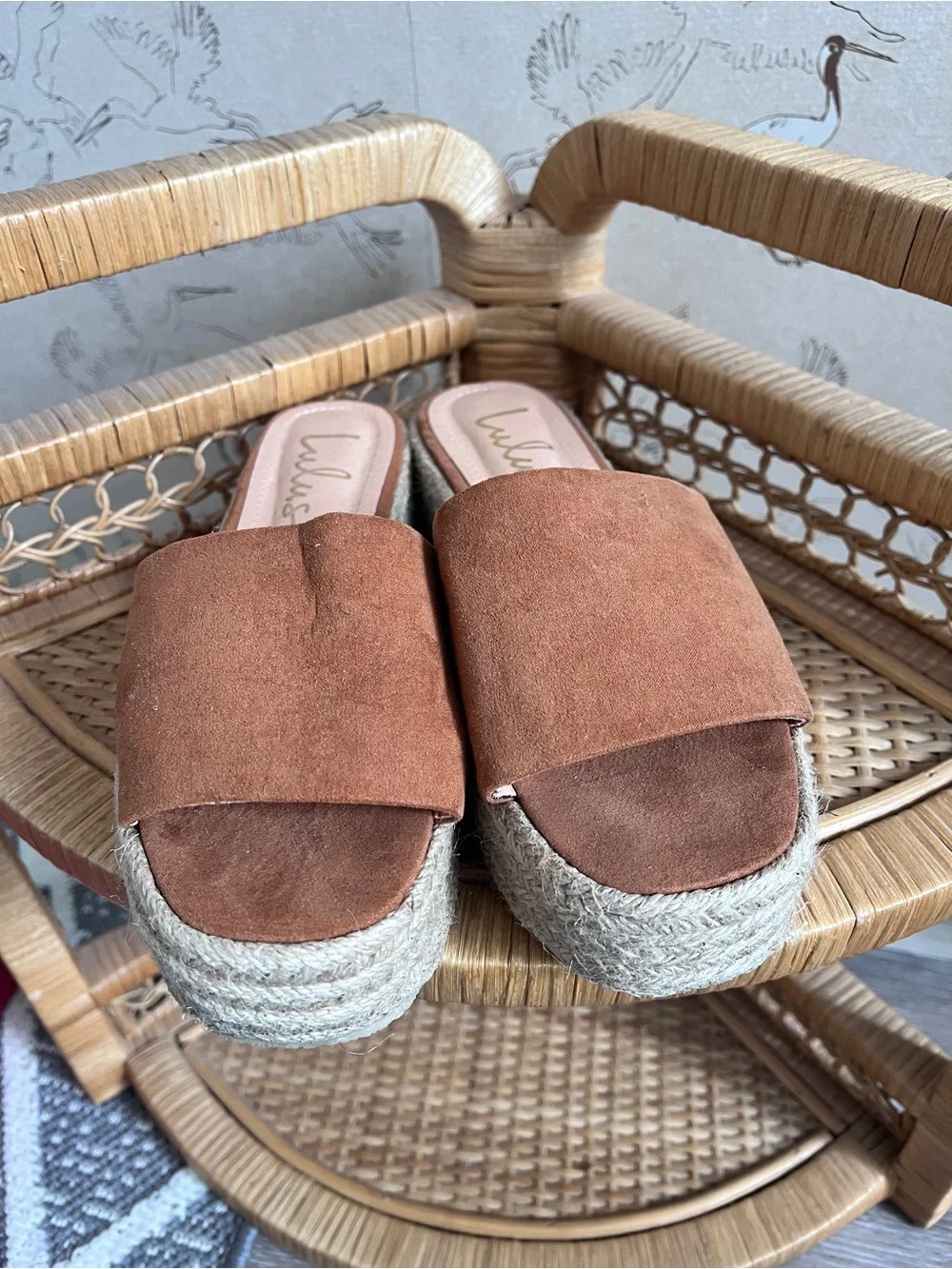 Lulus faux suede espadrille platform‎ sandals